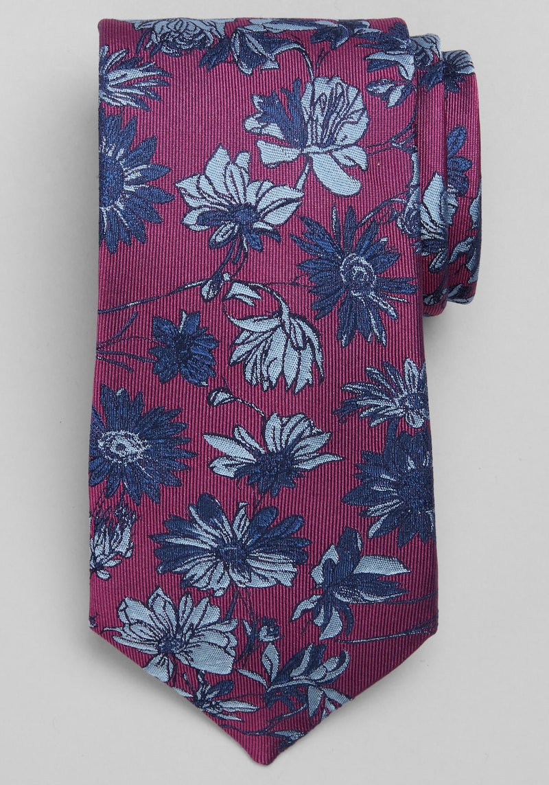 Men's Reserve Collection Floral Tie at Jos. A. Bank, Fuchsia/Pink, Size One