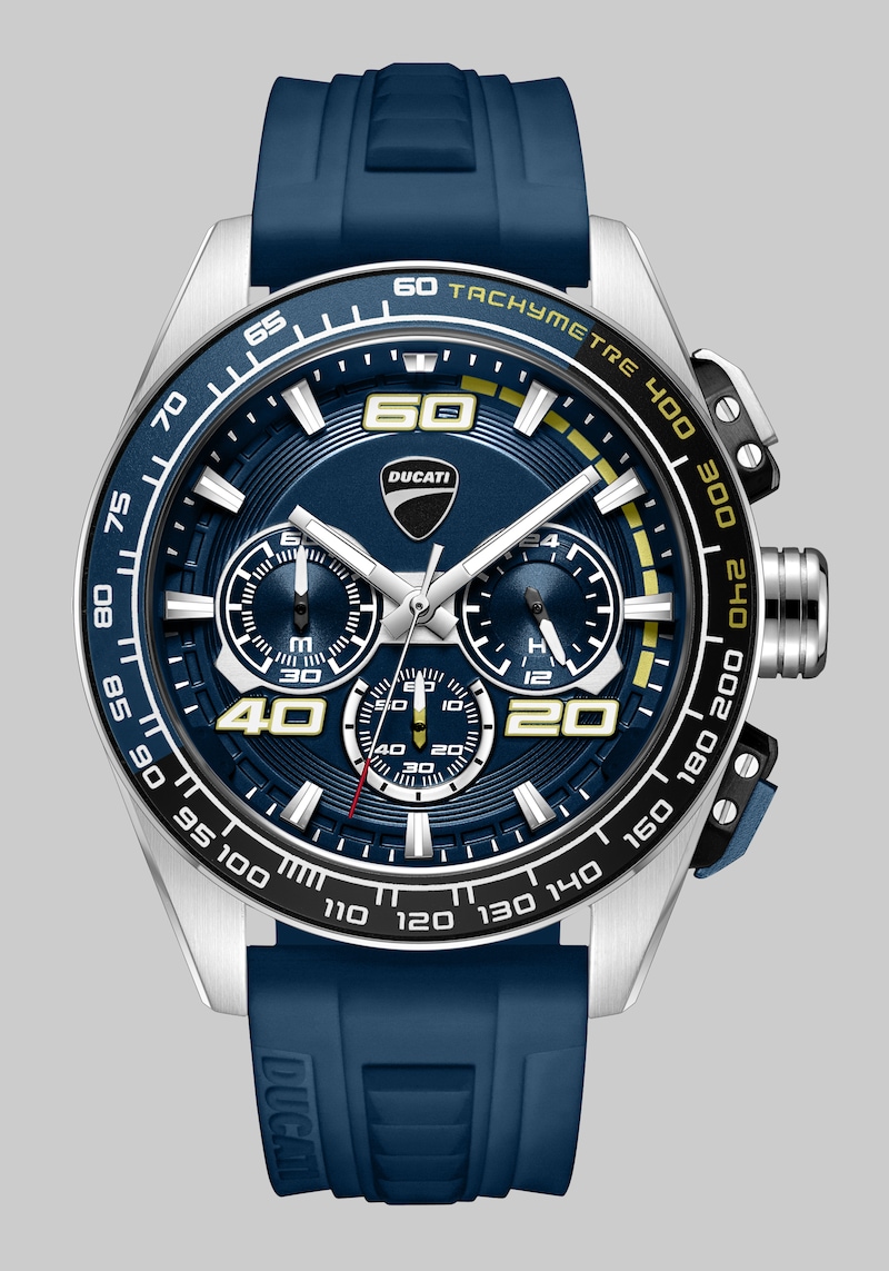 Men's Ducati Chronograph Silicone Strap Watch at Jos. A. Bank, Blue/Navy, Size One