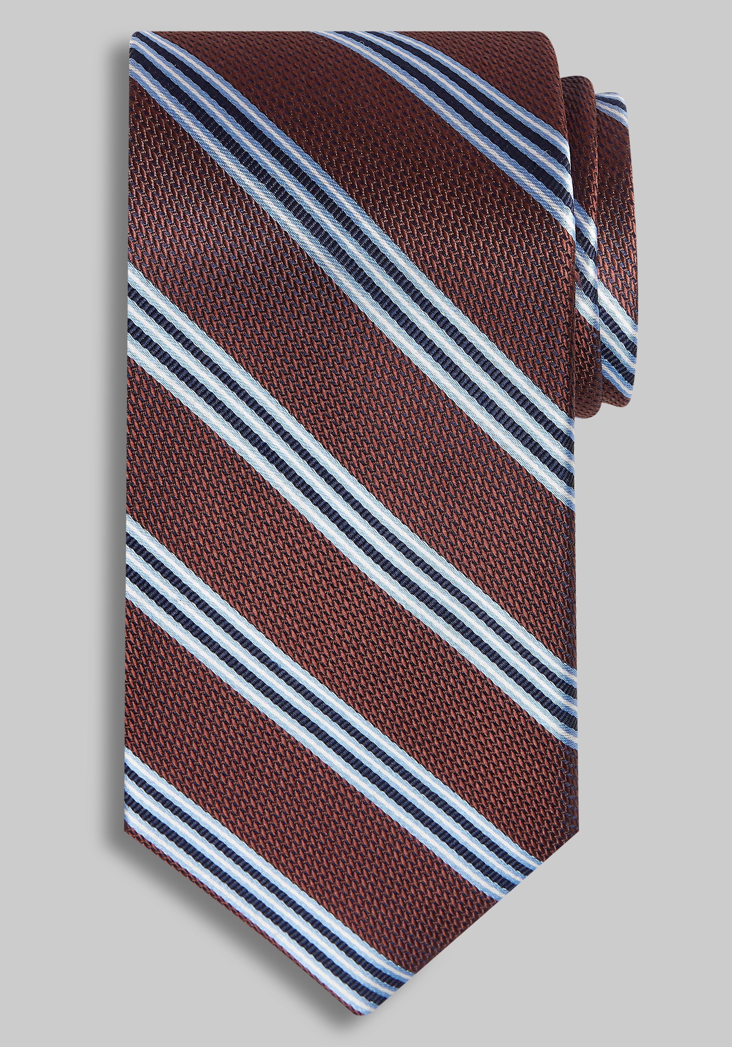 Reserve Collection Triple Stripe Tie Clearance , Brown