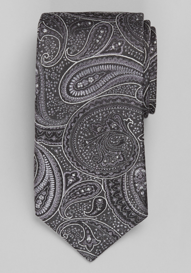 Men's Reserve Collection Paisley Tie at Jos. A. Bank, Black/Grey, 