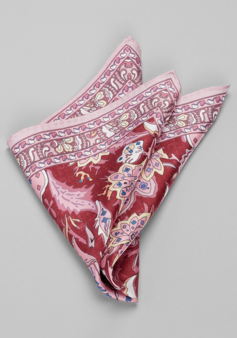 Men's Jos. A. Bank Floral Pocket Square at Jos. A. Bank, Pink, 