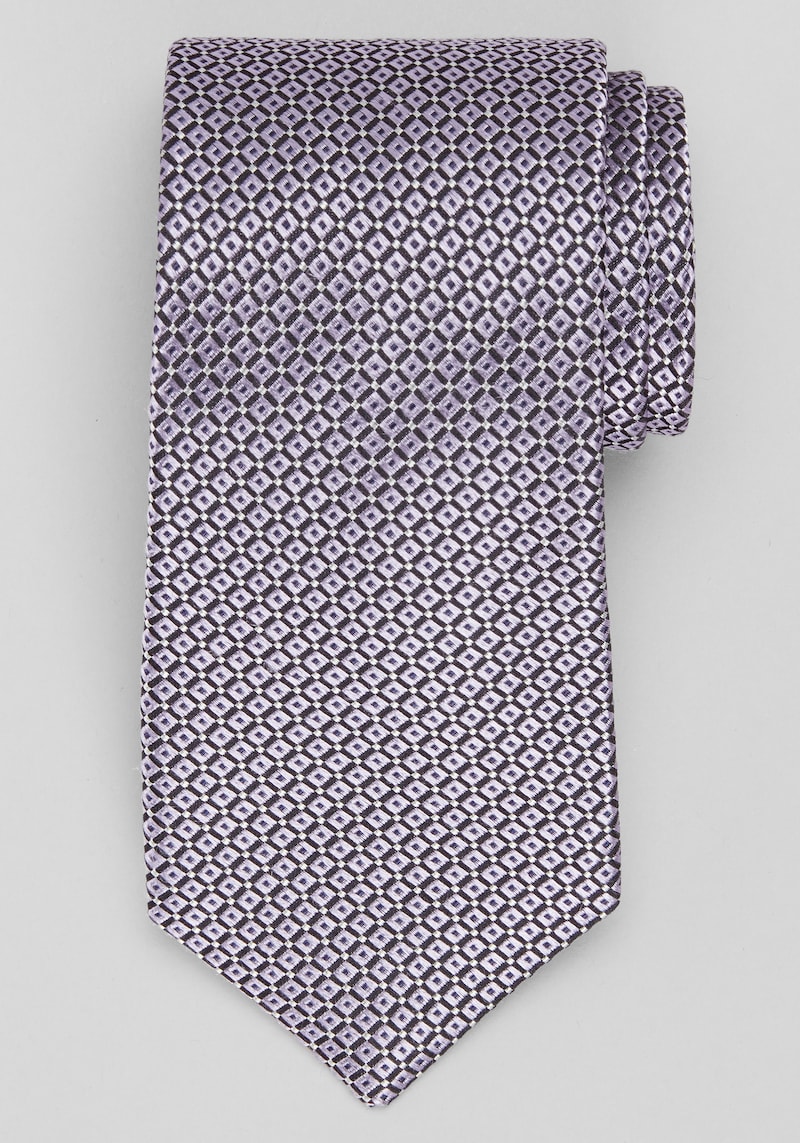 Men's Traveler Collection Diamond Dots Geo Tie at Jos. A. Bank, Purple, Size One