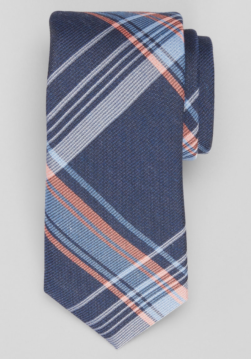 Men's Jos. A. Bank Diffusion Plaid Tie at Jos. A. Bank, Coral/Multi, Size One