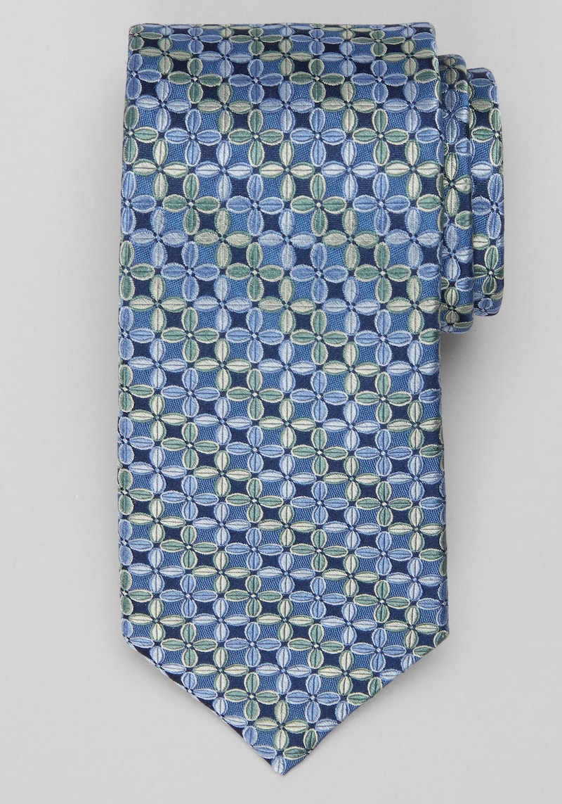 Men's Reserve Collection Linked Florettes Tie at Jos. A. Bank, Green, Size One