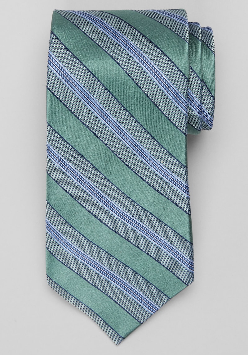 Men's Reserve Collection Intricate Stripe Tie at Jos. A. Bank, Green, Size One