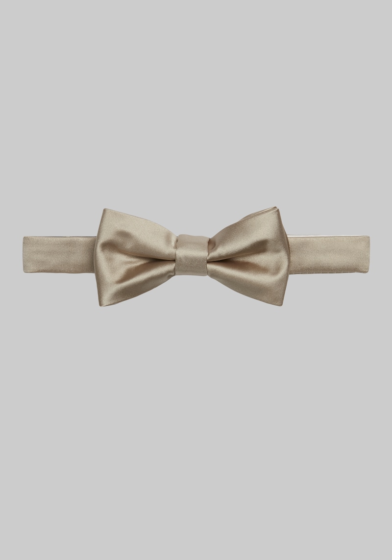 JoS. A. Bank Men's Pre-Tied Bow Tie, Oatmeal, One Size