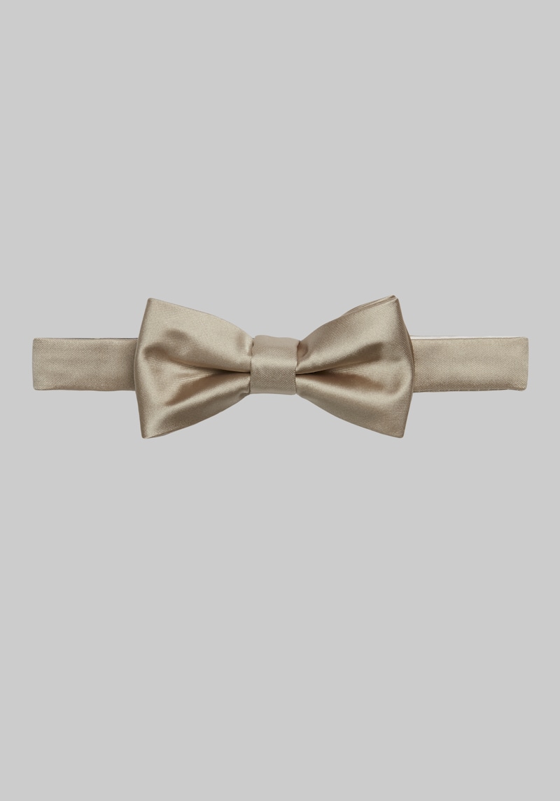 Men's Pre-Tied Bow Tie, Oatmeal, One Size