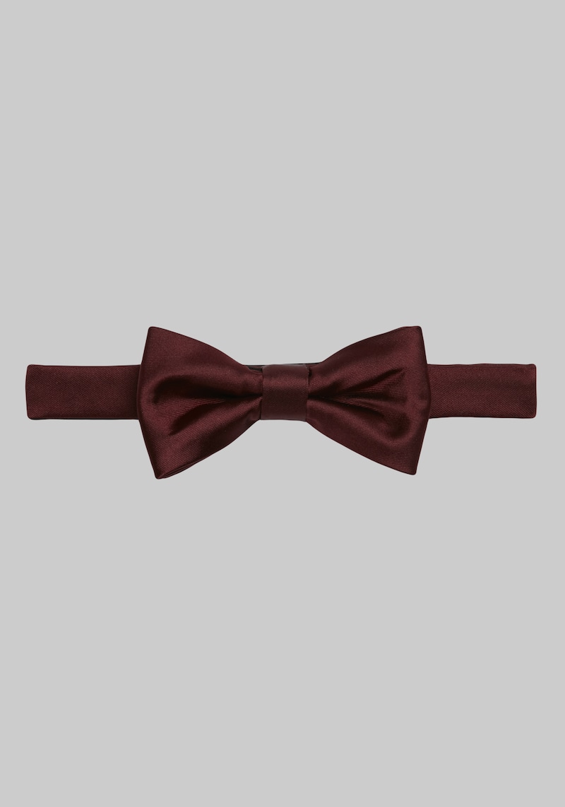 JoS. A. Bank Men's Pre-Tied Bow Tie, Burgundy, One Size