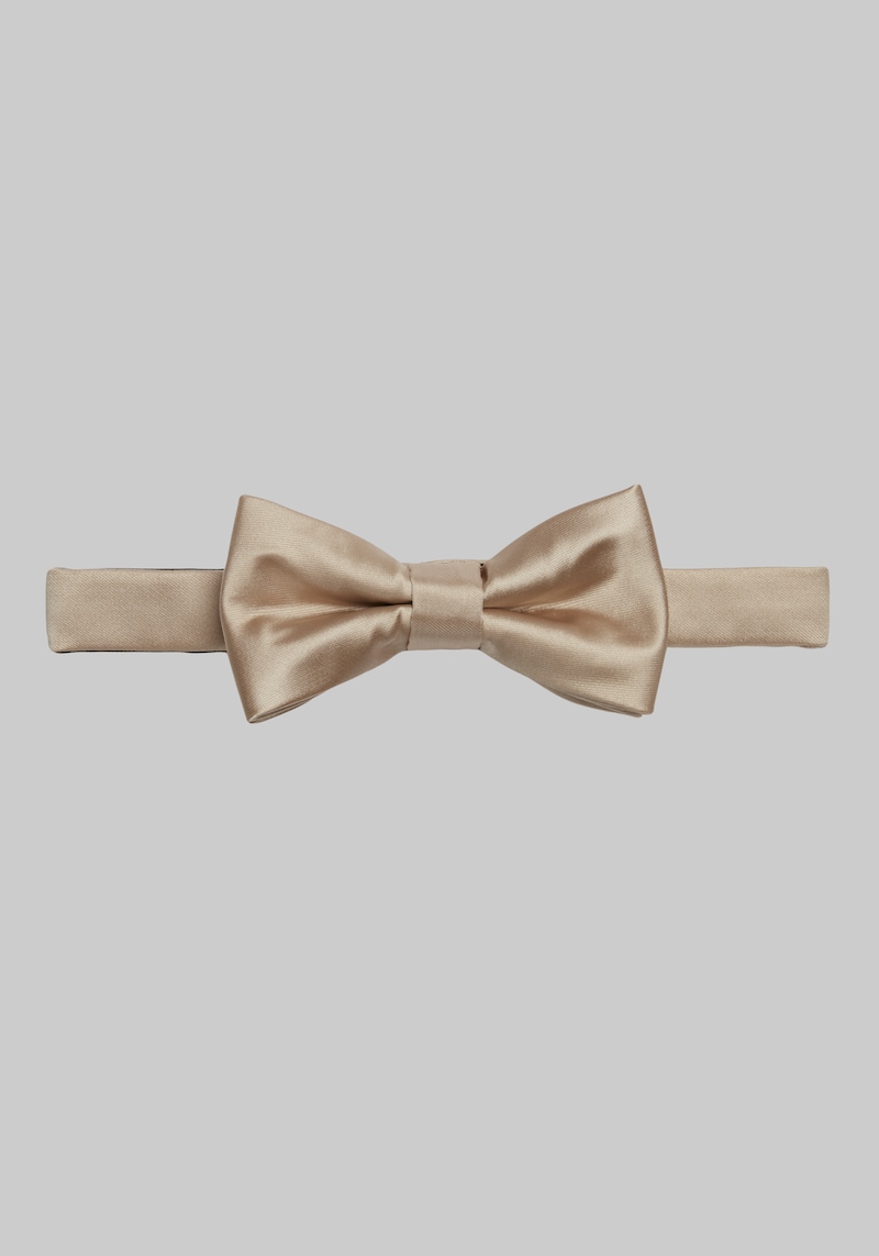 Men's Pre-Tied Bow Tie, Champagne, One Size