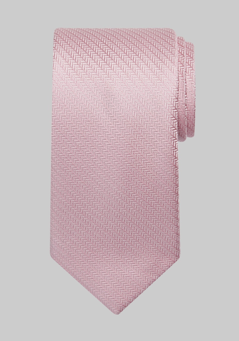 JoS. A. Bank Men's Chevron Stripe Tie, Pink, One Size