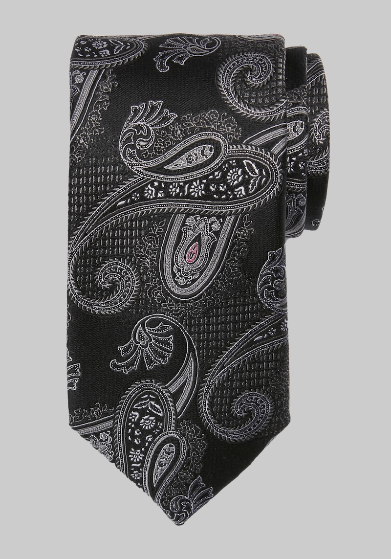 Men's Reserve Collection Paisley Tie, Black