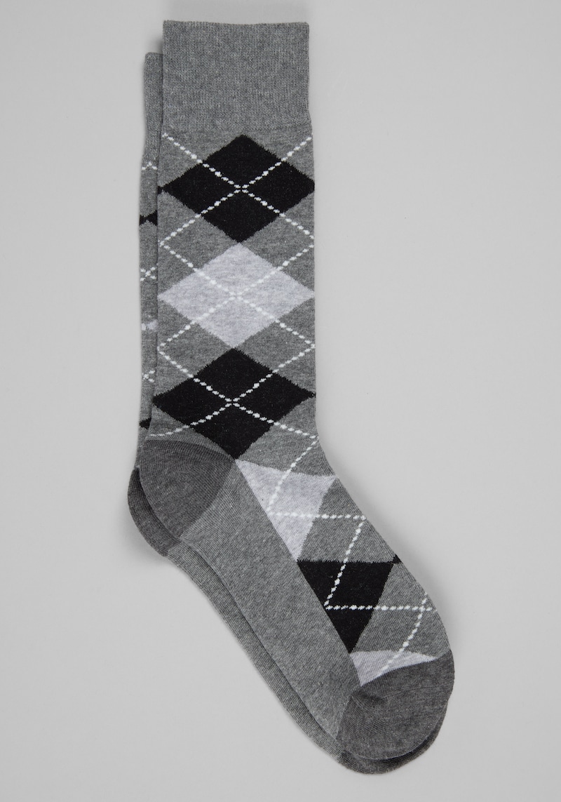 Men's Jos. A. Bank Argyle Socks, 1-Pair at Jos. A. Bank, Med Grey Heather, 