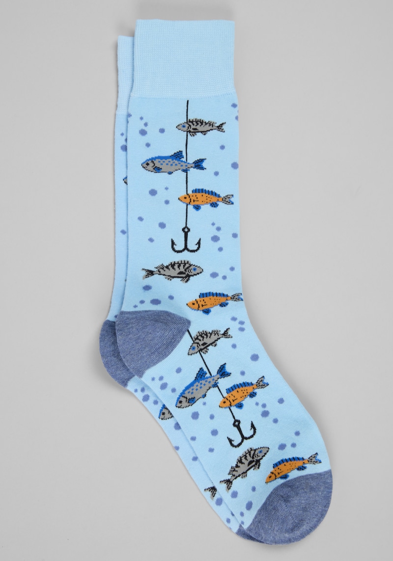 Men's Jos. A. Bank Fishing Socks at Jos. A. Bank, Blue/Cerulean, 