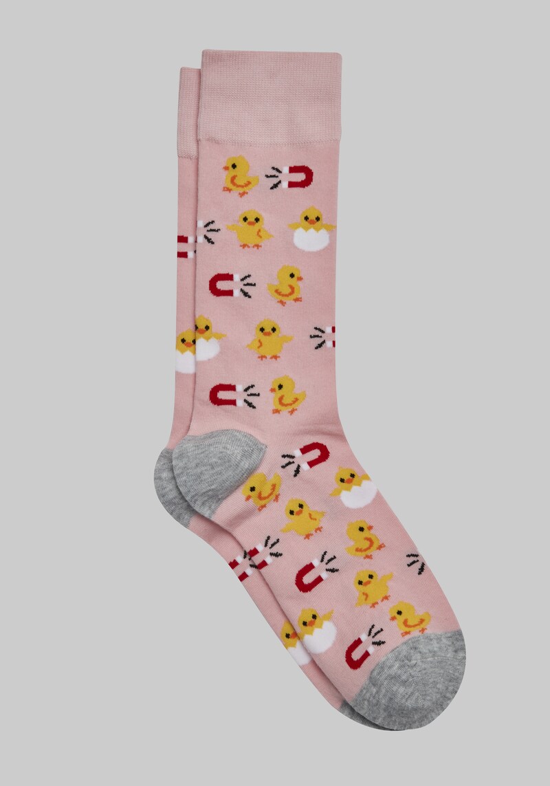 Men's Chick Magnet Socks, Pink, Mid Calf