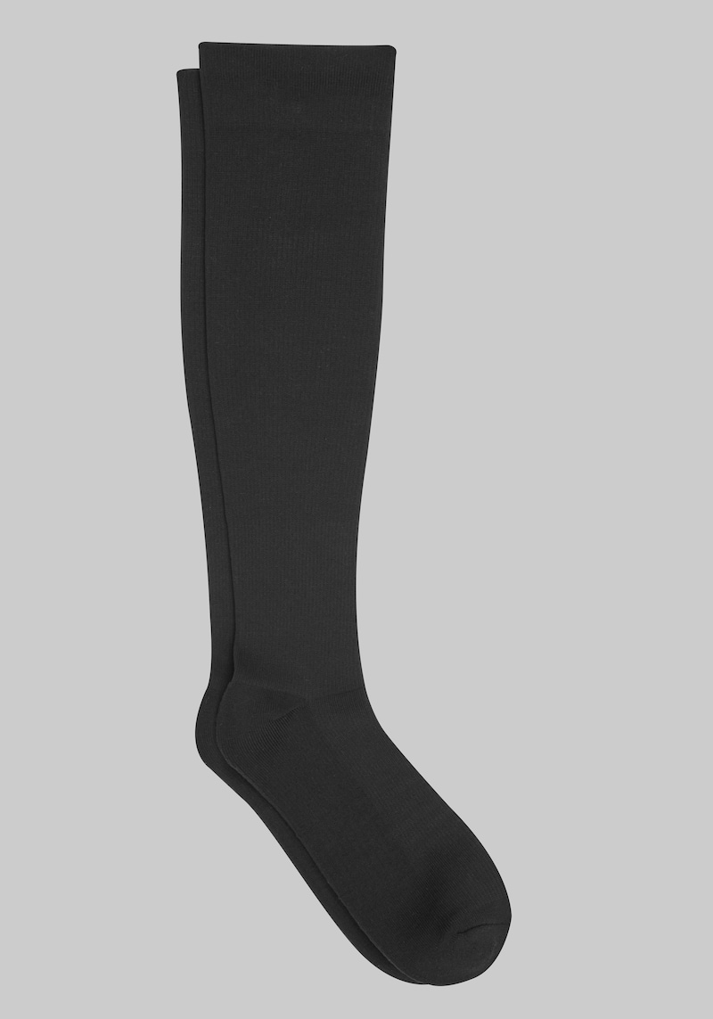 Men's Compression Socks, Black, Over The Calf