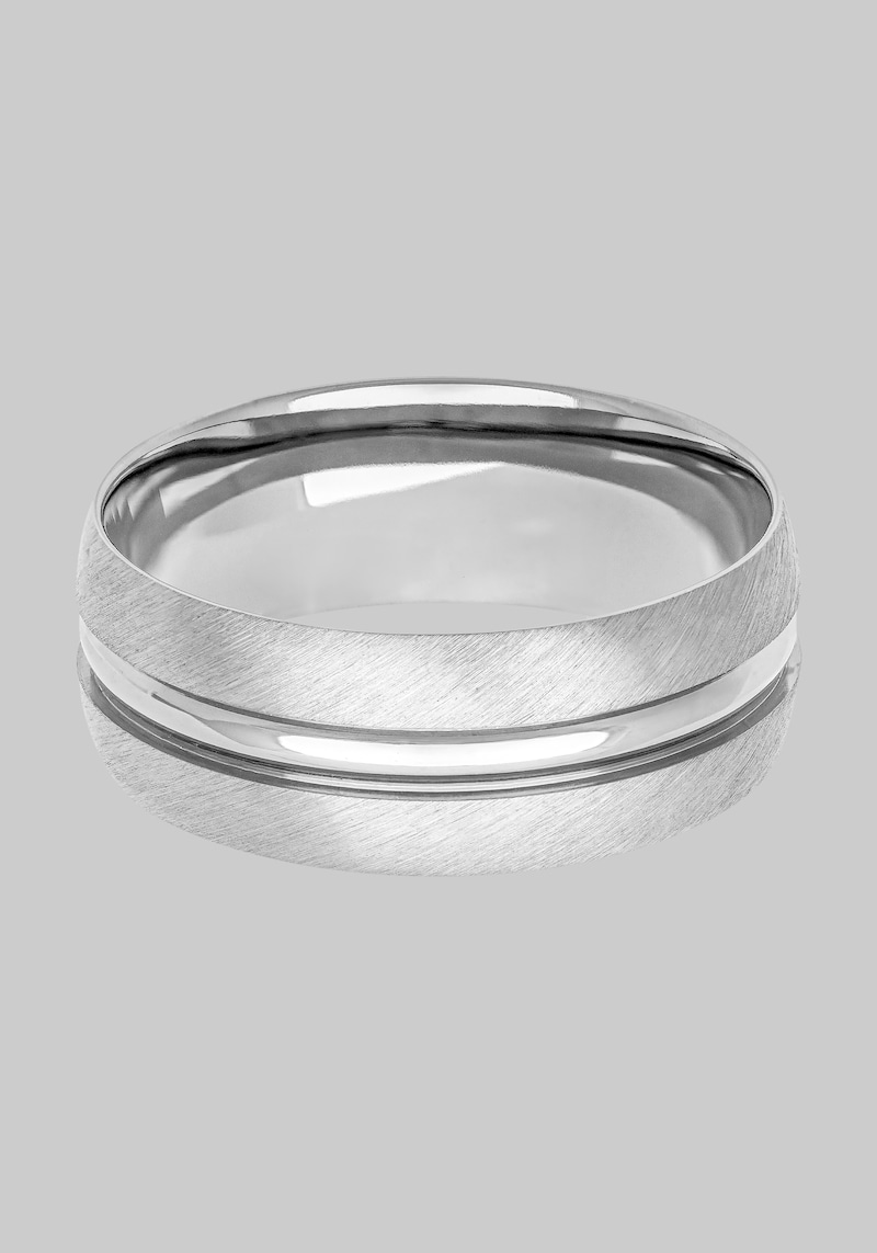 Men's GTX 8mm Satin and Polished Finish Titanium Band at Jos. A. Bank, Metal Silver/Metals, RNG