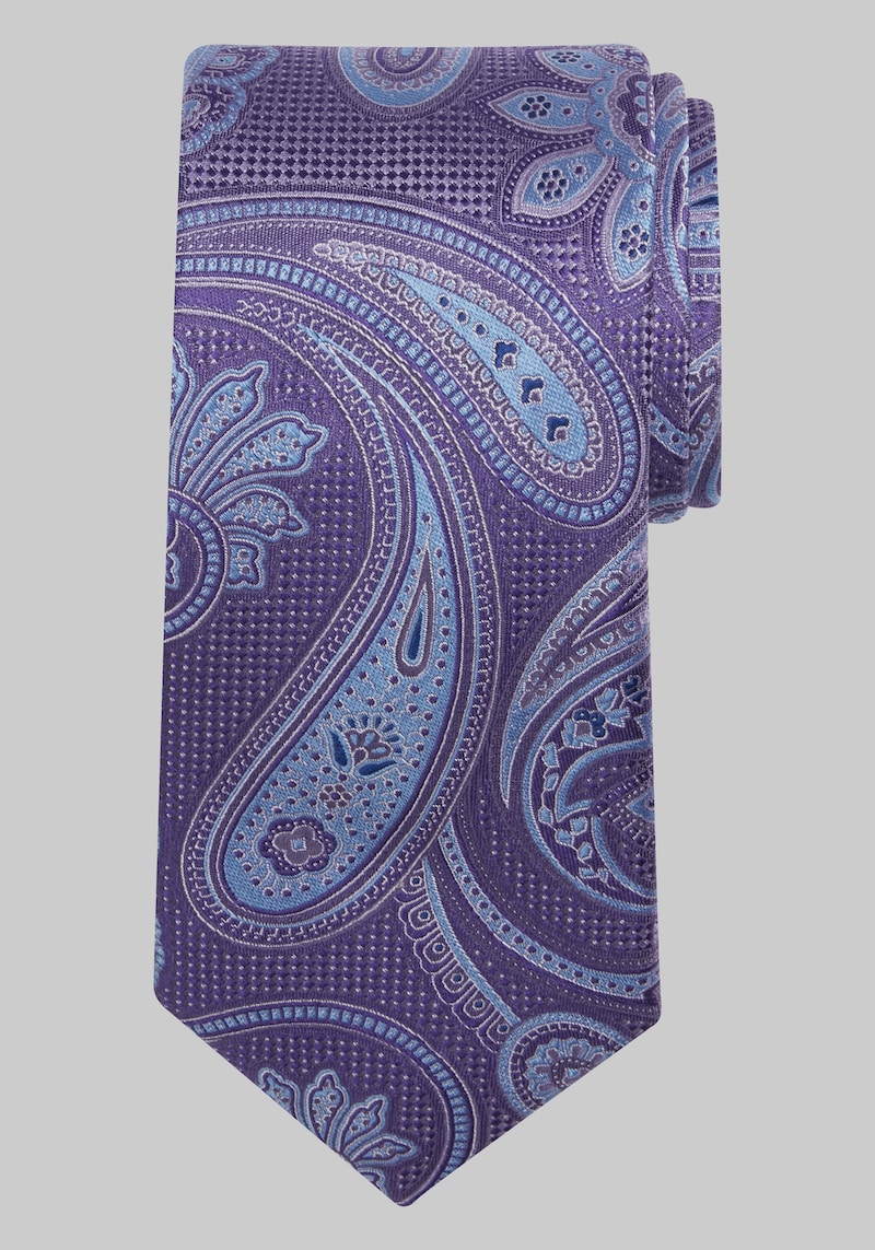 Men's Reserve Collection Masterful Paisley Tie, Purple, One Size