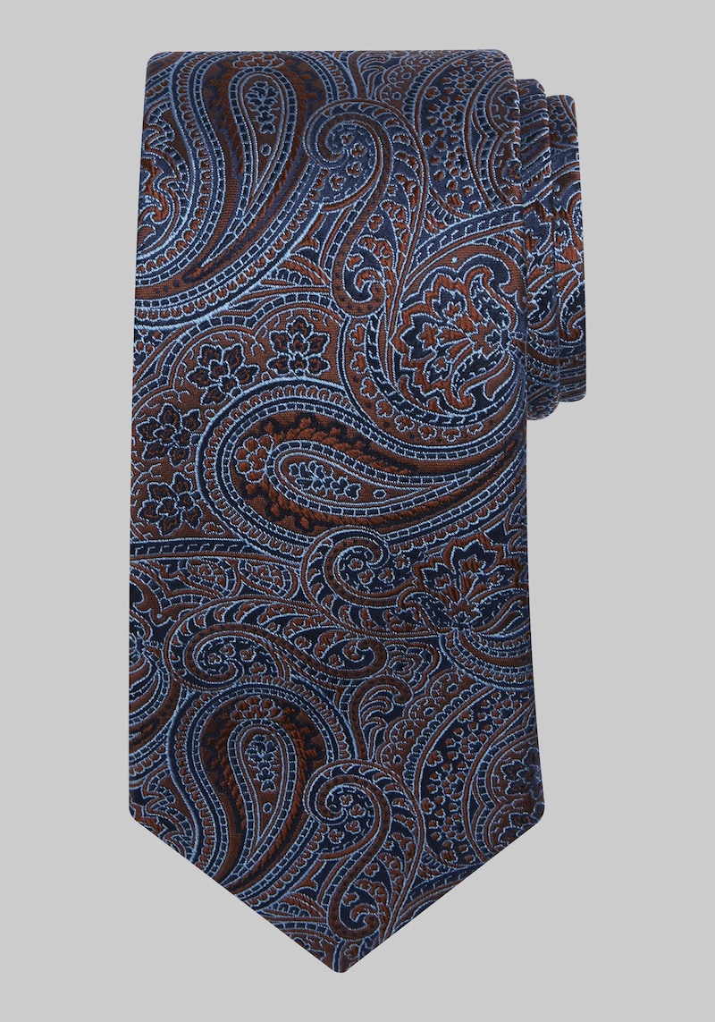 JoS. A. Bank Men's Reserve Collection Intricate Paisley Tie, Brown, One Size
