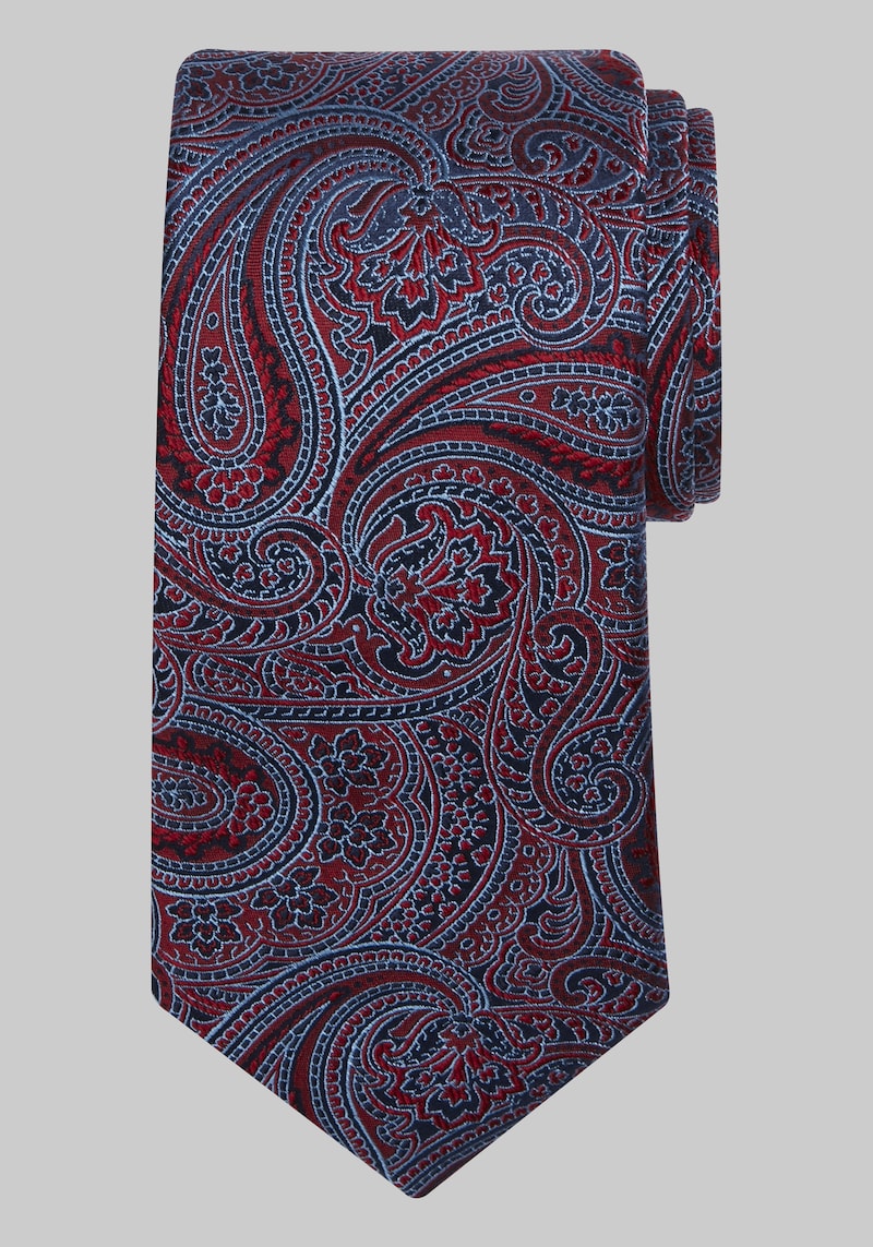 JoS. A. Bank Men's Reserve Collection Intricate Paisley Tie, Red, One Size