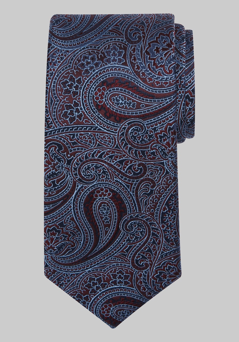 JoS. A. Bank Men's Reserve Collection Intricate Paisley Tie, Wine, One Size