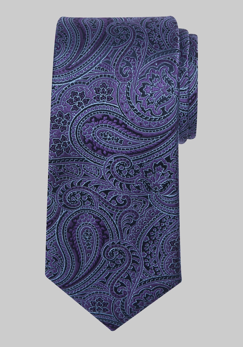 JoS. A. Bank Men's Reserve Collection Intricate Paisley Tie, Purple, One Size