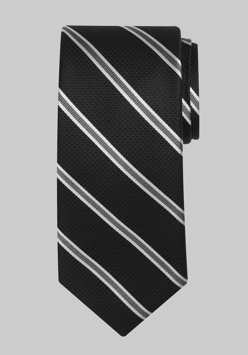 Men's Reserve Collection Chevron Stripe Tie, Black, One Size