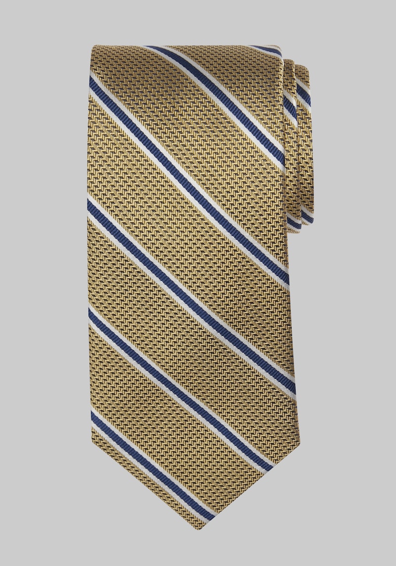 JoS. A. Bank Men's Reserve Collection Chevron Stripe Tie, Yellow, One Size