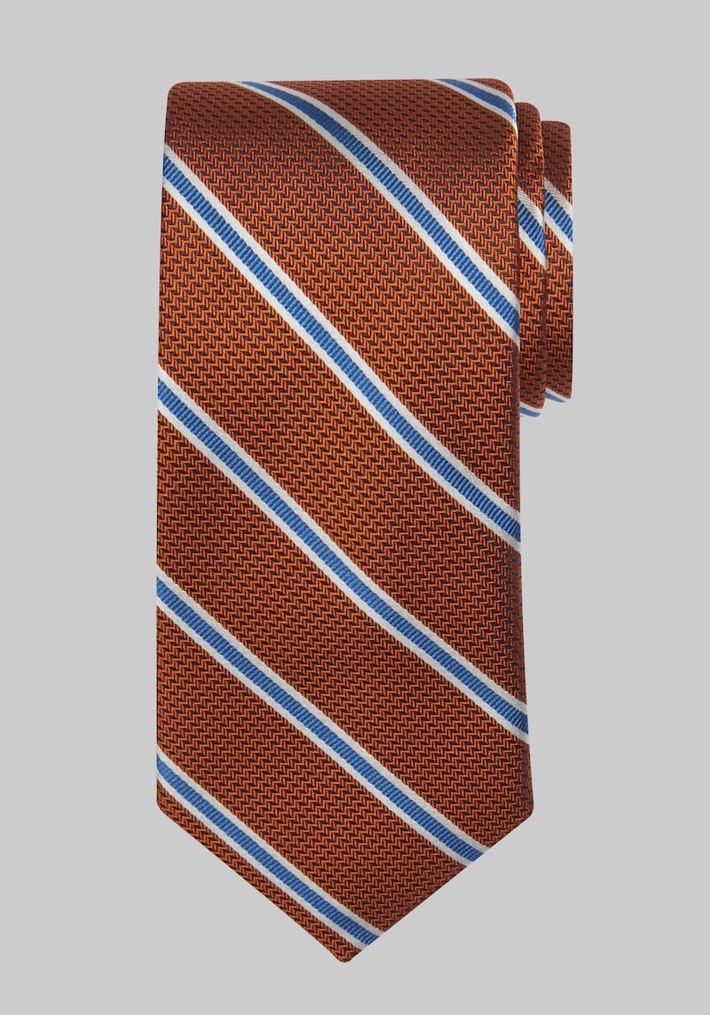 Men's Reserve Collection Chevron Stripe Tie, Orange, One Size