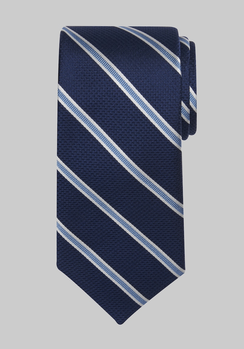 Men's Reserve Collection Chevron Stripe Tie, Navy, One Size