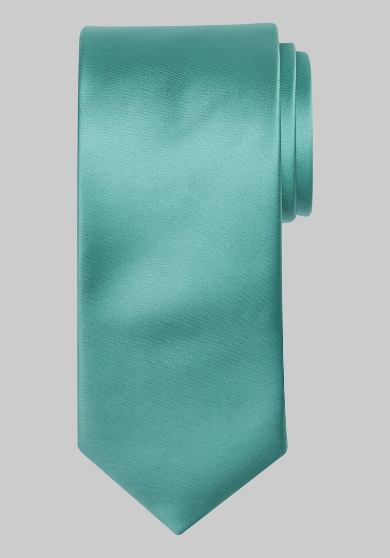 Men's Prom Solid Tie, Bright Green, One Size