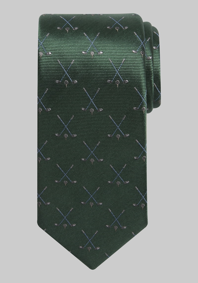 Men's Golf Clubs Tie, Green, One Size