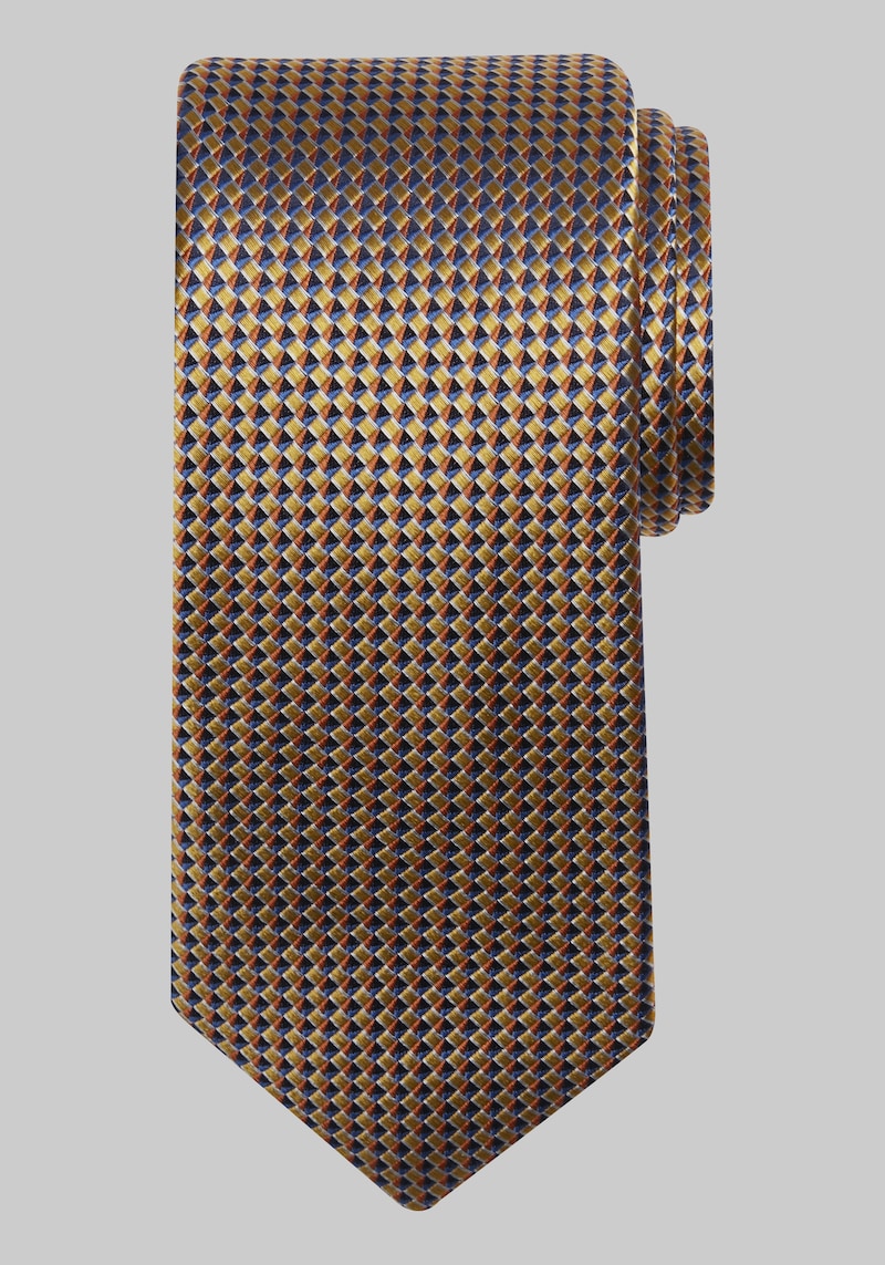 JoS. A. Bank Men's Traveler Collection Mini Geo Tie, Gold, One Size