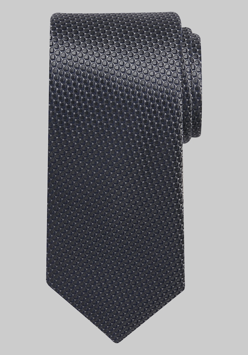 JoS. A. Bank Men's Traveler Collection Mini Shell Tie, Black, One Size