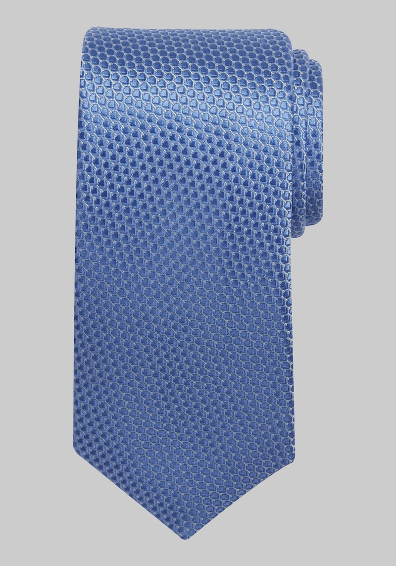 Men's Traveler Collection Mini Shell Tie, Blue, One Size