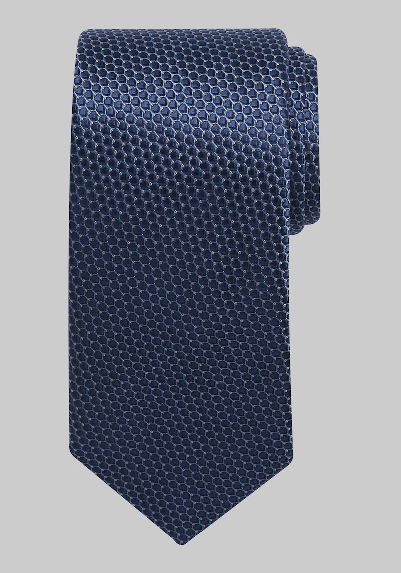 JoS. A. Bank Men's Traveler Collection Mini Shell Tie, Navy, One Size