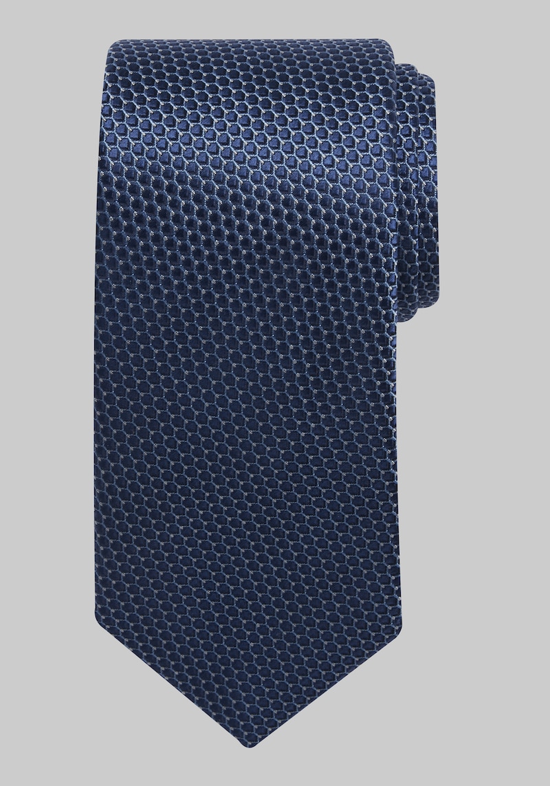 Men's Traveler Collection Mini Shell Tie, Navy, One Size