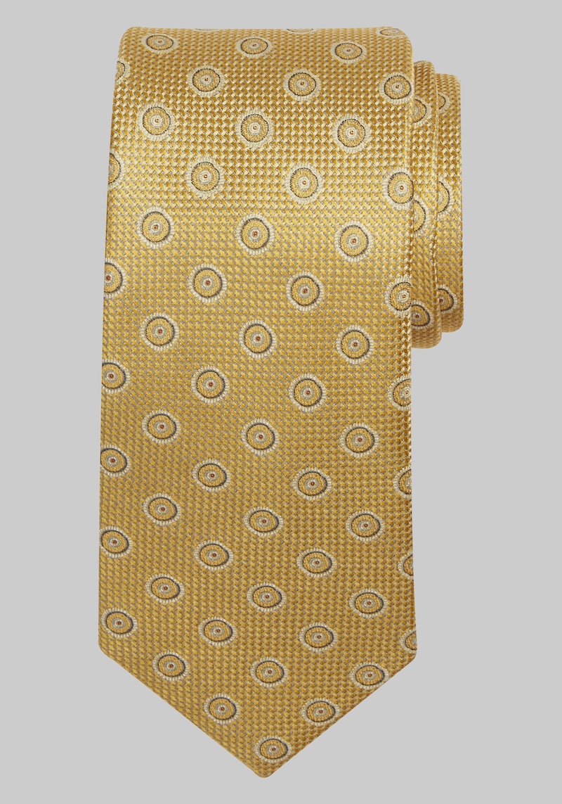 Men's Traveler Collection Radiant Dot Tie, Yellow, One Size