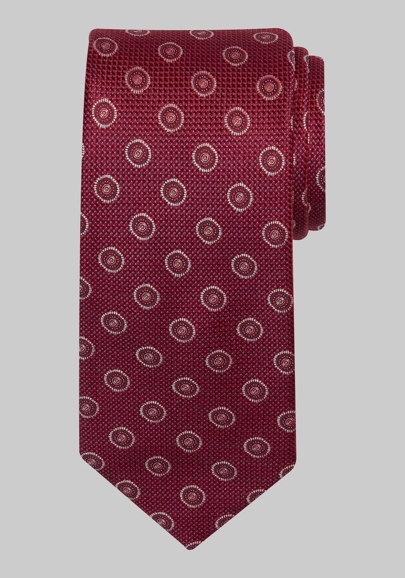 JoS. A. Bank Men's Traveler Collection Radiant Dot Tie, Red, One Size