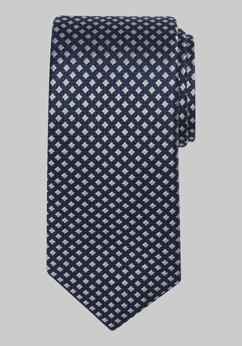 Men's Traveler Collection Diamond Dot Tie, Navy, One Size