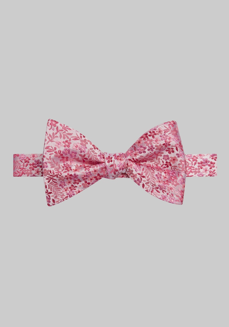 JoS. A. Bank Men's Confetti Floral Pre-Tied Bow Tie, Pink, One Size