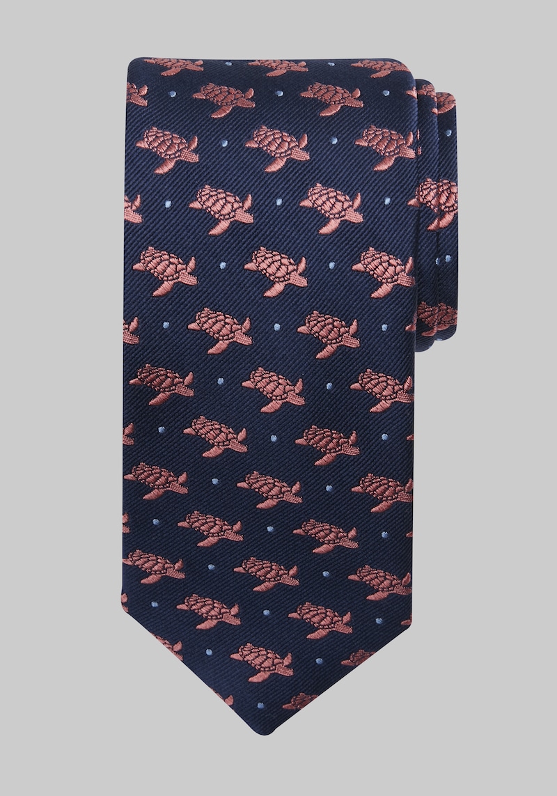 Men's Sea Turtles Tie, Coral, One Size