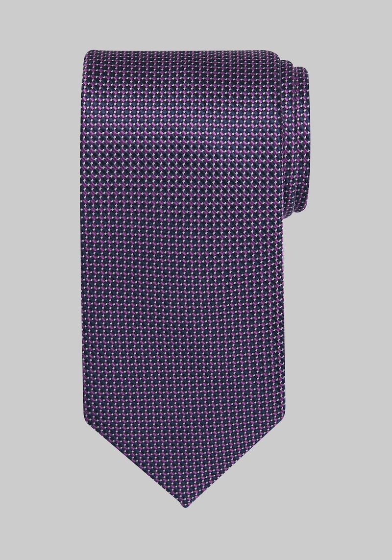 JoS. A. Bank Men's Traveler Collection Micro Check Tie, Fuschia, One Size