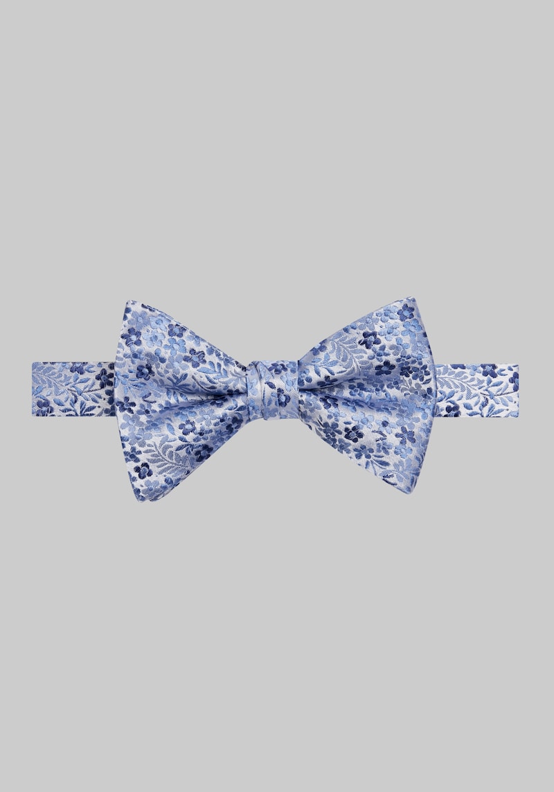 JoS. A. Bank Men's Floral Pre-Tied Bow Tie, Blue, One Size