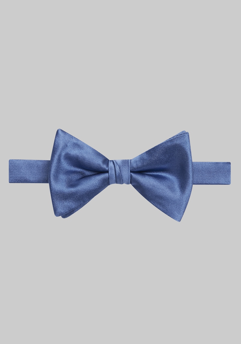 JoS. A. Bank Men's Solid Pre-Tied Bow Tie, Blue, One Size
