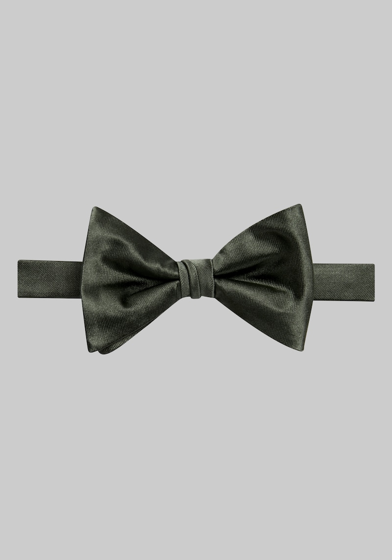 JoS. A. Bank Men's Solid Pre-Tied Bow Tie, Green, One Size