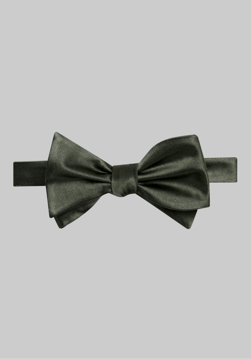 JoS. A. Bank Men's Self-Tied Bow Tie, Green, One Size