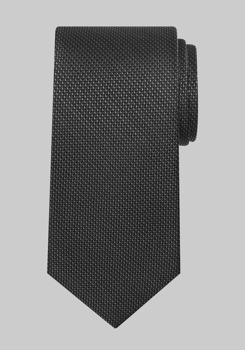 JoS. A. Bank Men's Traveler Collection Micro Pattern Tie, Black, One Size