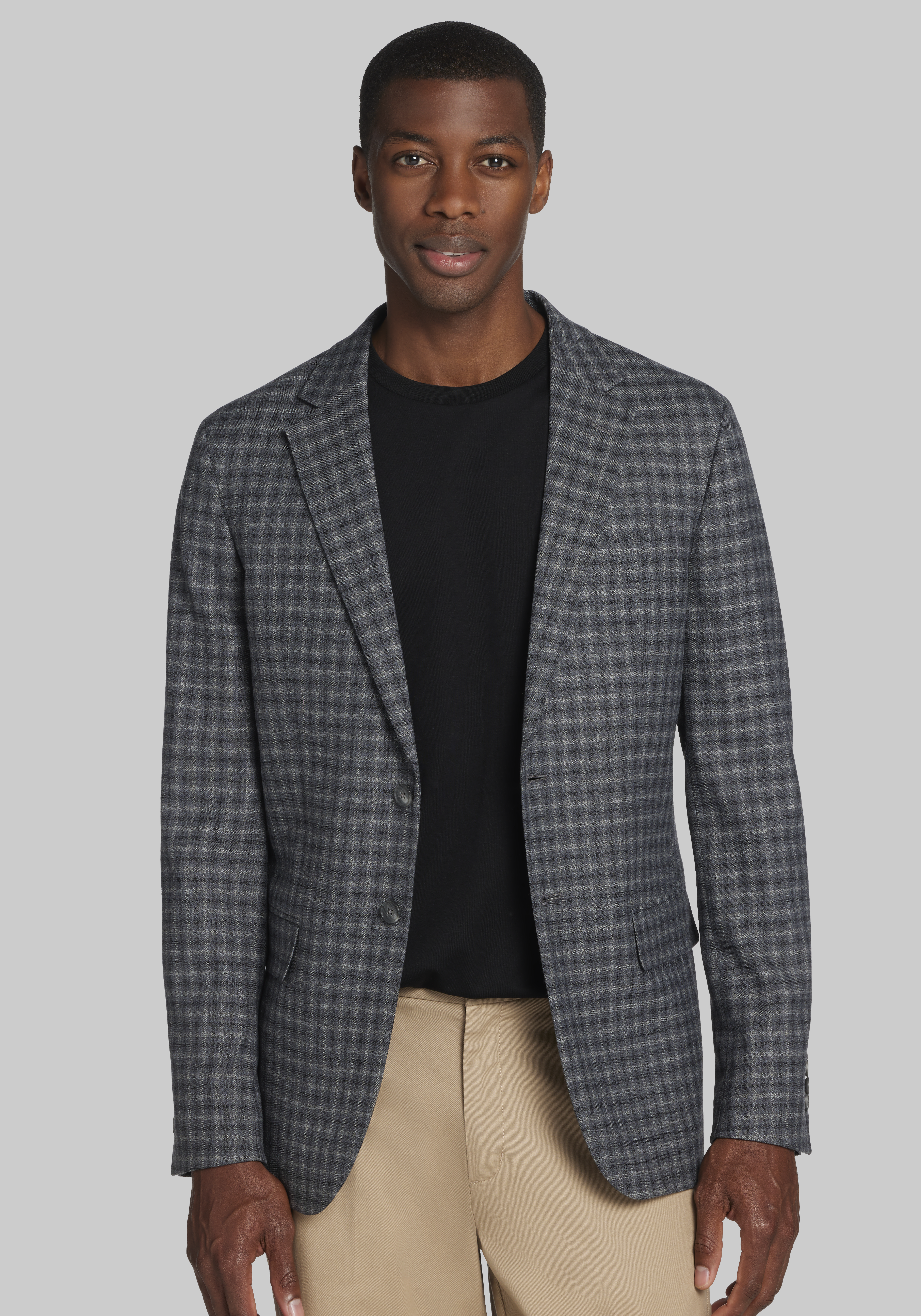 Mens grey sports coat best sale