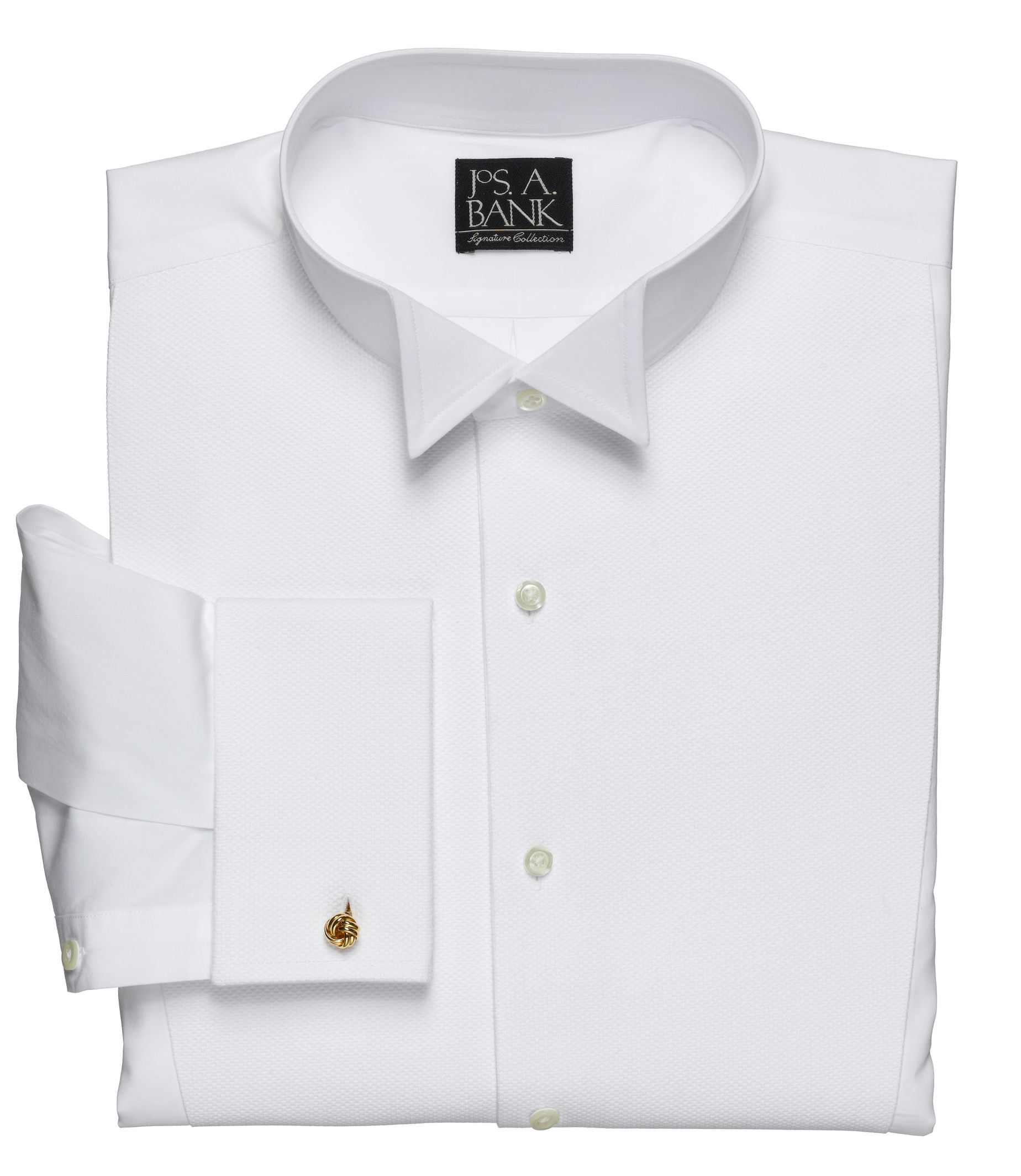 Signature Collection Traditional Fit Wing Collar Pique Bib Formal Dress ...