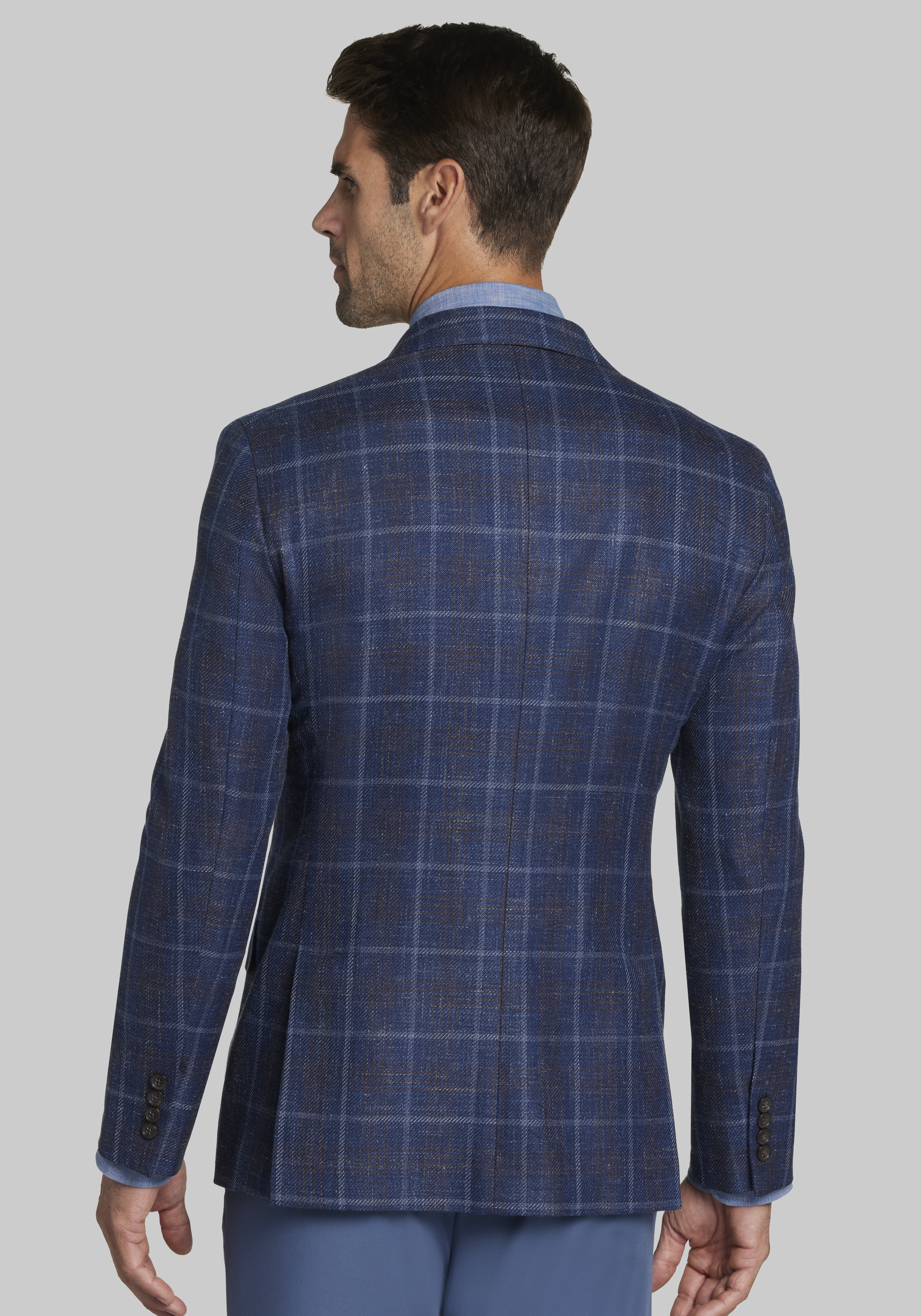 Reserve Collection Tailored Fit Plaid Sportcoat CLEARANCE